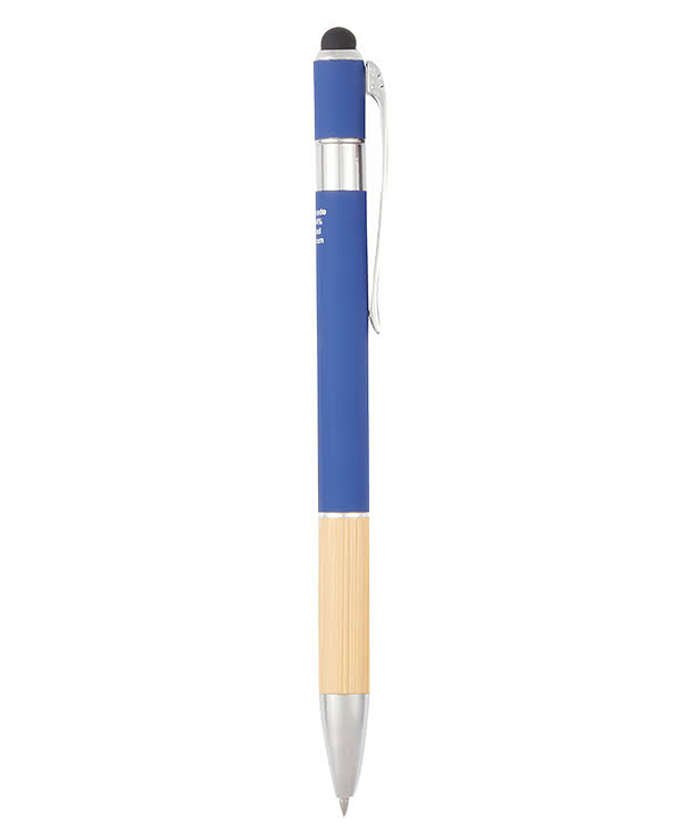 Full Color Recycled Aluminum and Bamboo Ballpoint Stylus Pen - Image 3