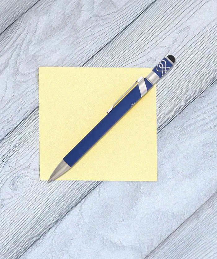 Full Color Simple Fidget Recycled Gel Stylus Pen - Image 3