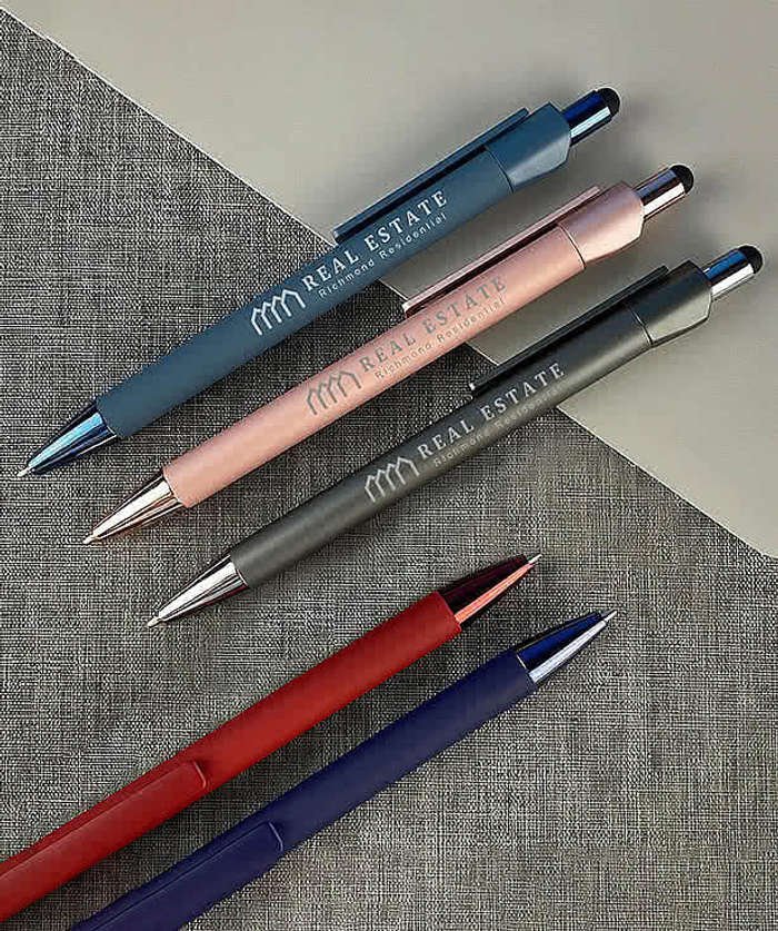 Laser Engraved Cache Touch Ballpoint Stylus Pen - Image 5