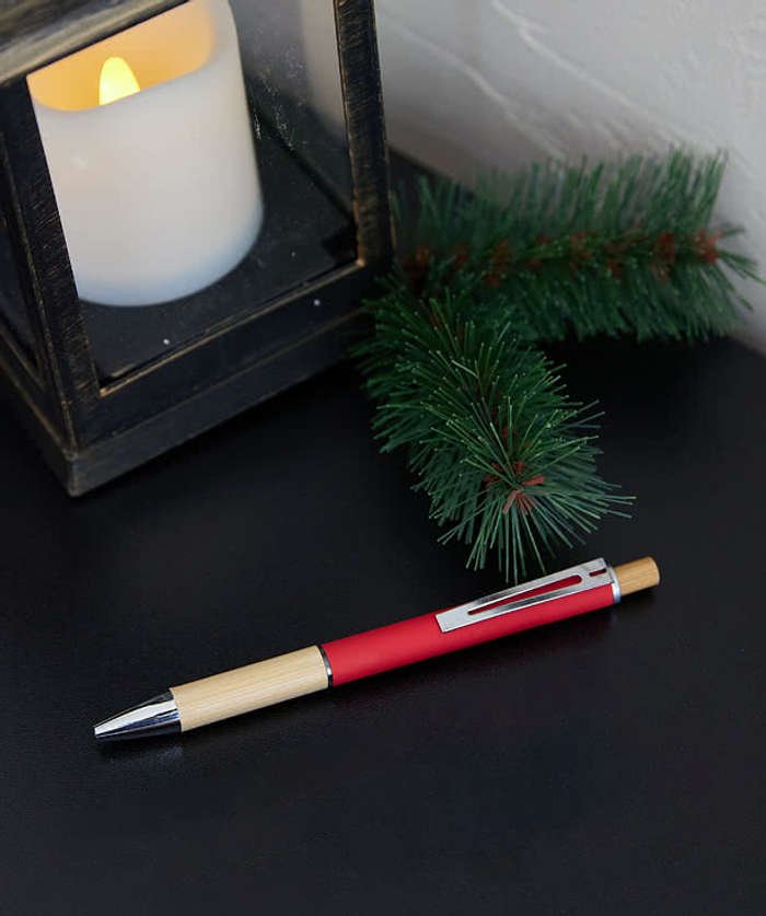 Full Color Bamboo Soft Touch Ballpoint Pen - Image 3