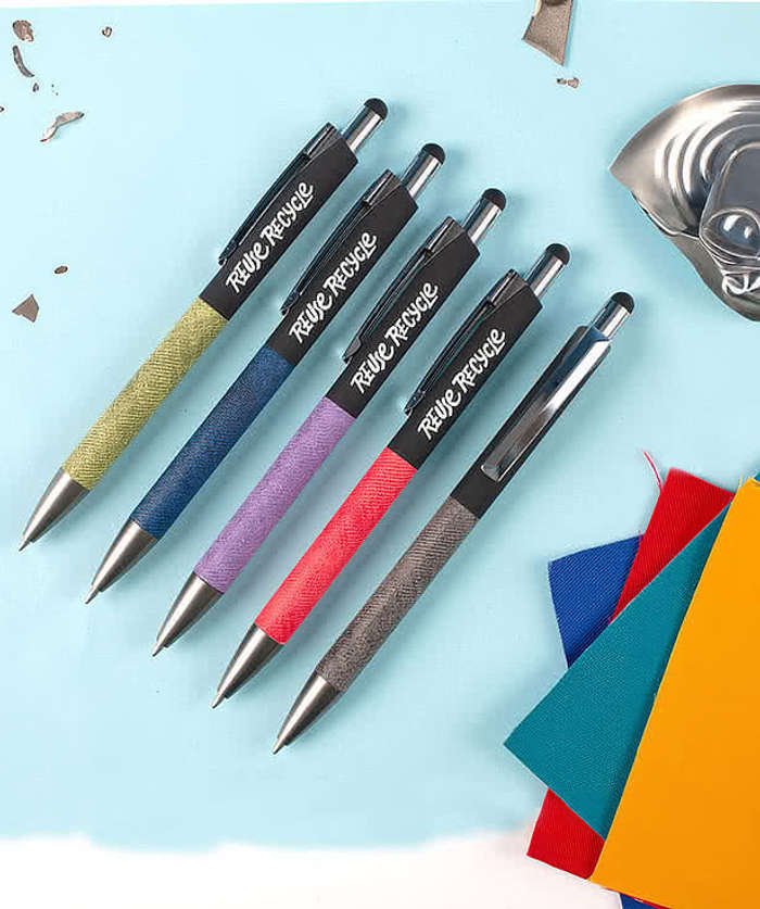 Laser Engraved Ecometal Denim Stylus Pen - Image 3