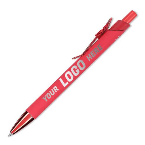 Laser Engraved Recycled Aluminum Soft Touch Gel Pen