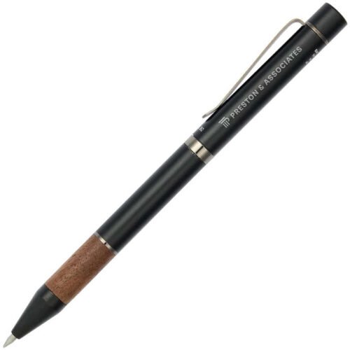 Luxe Laser Engraved Recycled Aluminum & Walnut Ballpoint Pen
