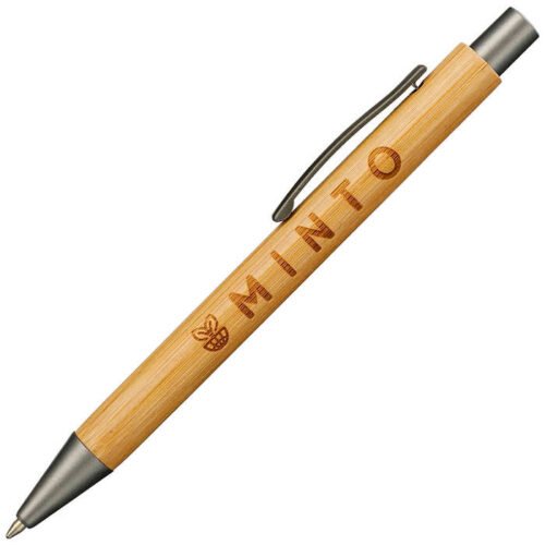Laser Engraved Bamboo Quick-Dry Gel Ballpoint Pen