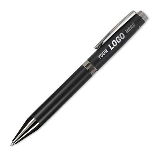 Laser Engraved Recycled Brass Ultra Gel Ballpoint Pen (black ink)
