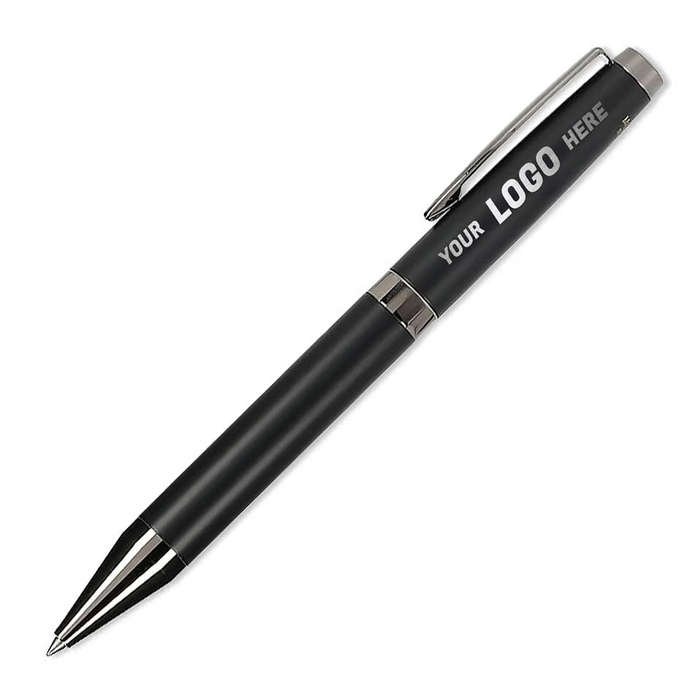 Laser Engraved Recycled Brass Ultra Gel Ballpoint Pen (black ink)