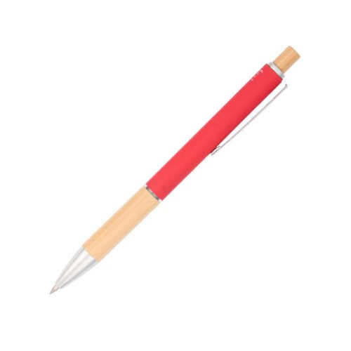 Full Color Bamboo Soft Touch Ballpoint Pen