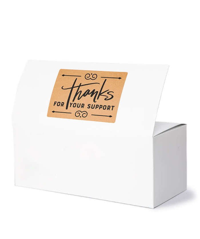 4" x 6" Brown Kraft Paper Rectangle Roll Labels - Image 2