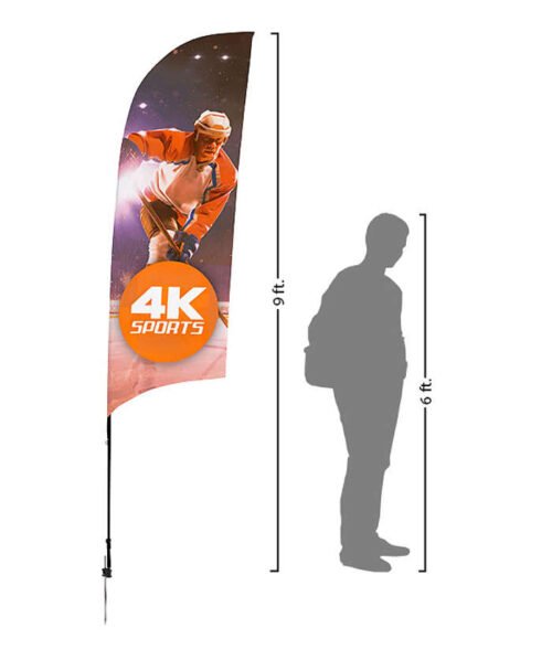 9’ Streamline Razor Flag with Ground Spike