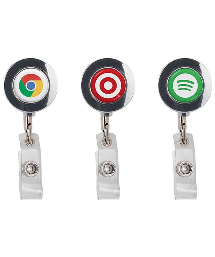 Full Color Metal Retractable Badge Holder with Belt Clip - Image 4
