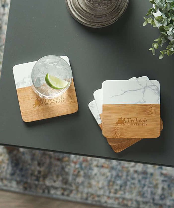 Laser Engraved Marble and Bamboo Coasters - Image 5
