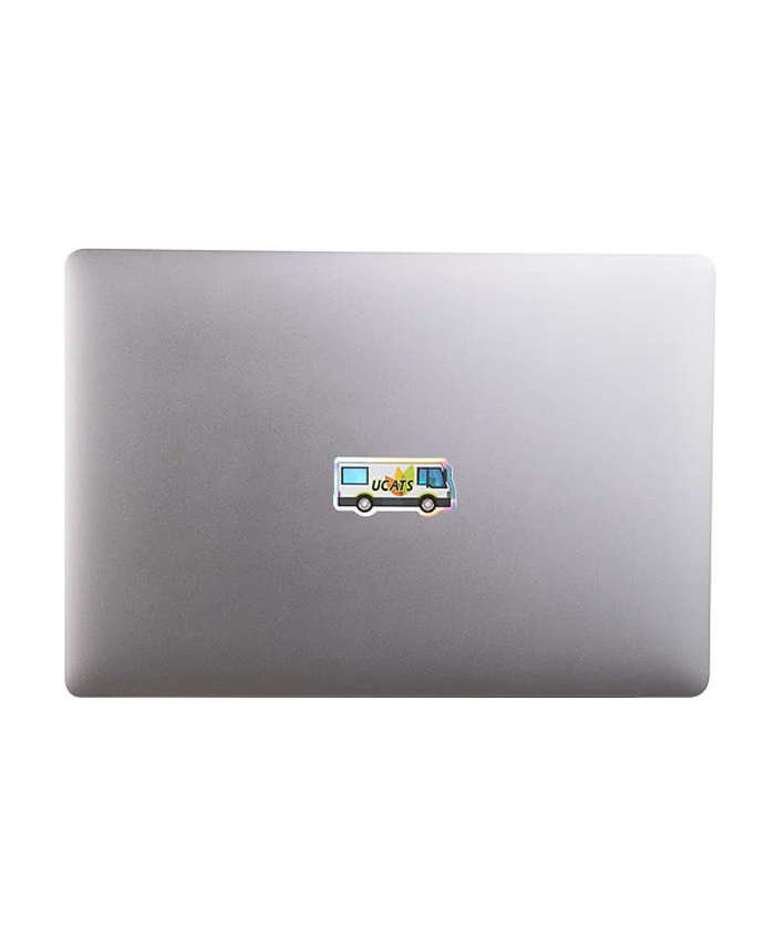 Holographic 3 in. Die Cut Sticker With Border - Image 2