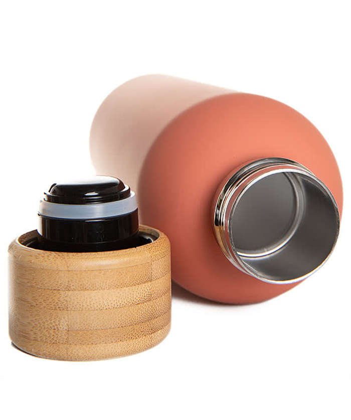 17 oz. Stainless Steel Water Bottle with Bamboo Lid - Image 5
