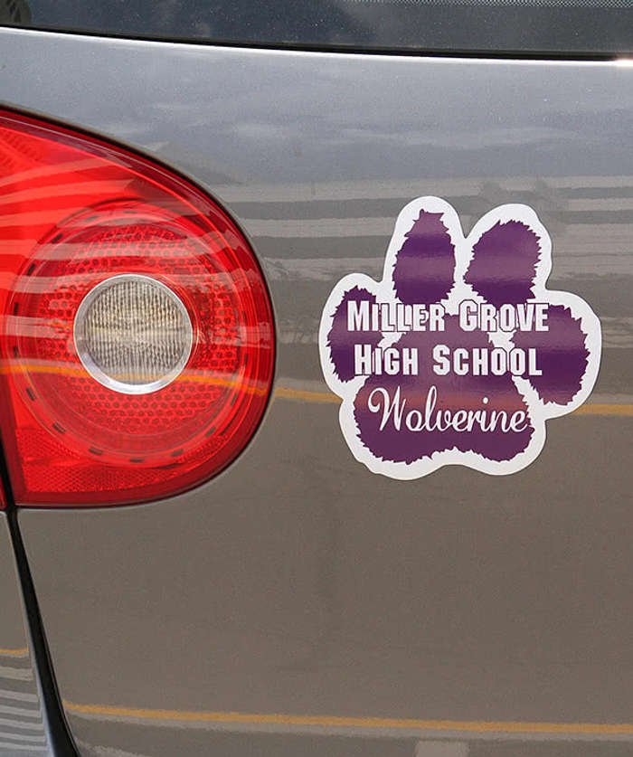 5.5 in. x 5.5 in. Paw Print Car Magnet - Image 2