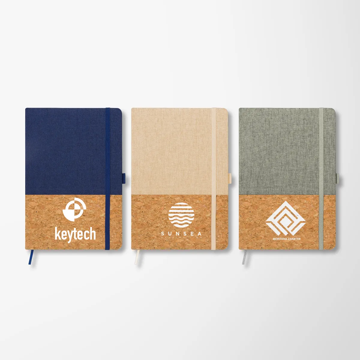6'" x 8" Coastal Cork & Linen Beau Notebook - Image 6