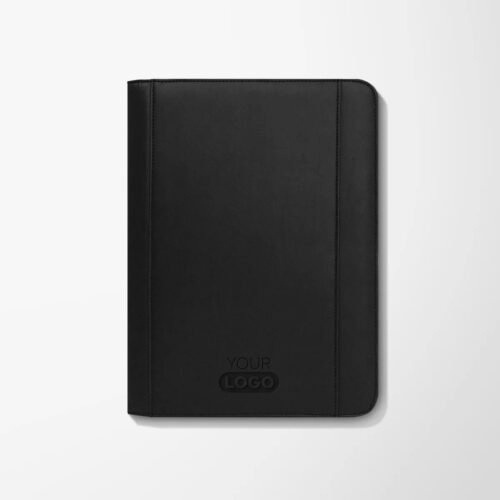 Debossed Fitz Zippered Padfolio