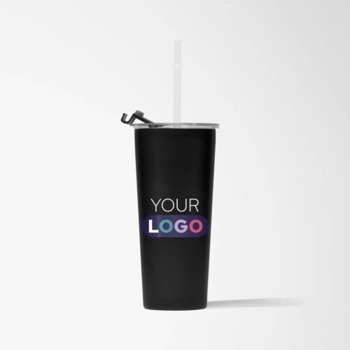 Full Color 22 oz.Ewan Stainless Steel Tumbler with Straw