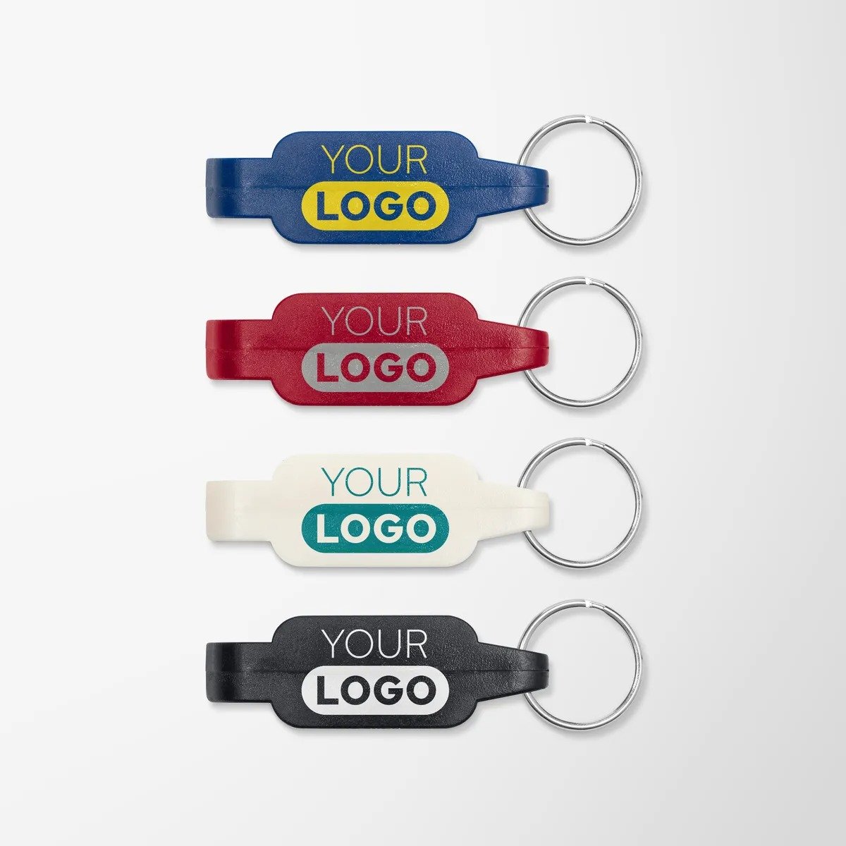 Plastic Bottle Opener with Key Ring - Image 4