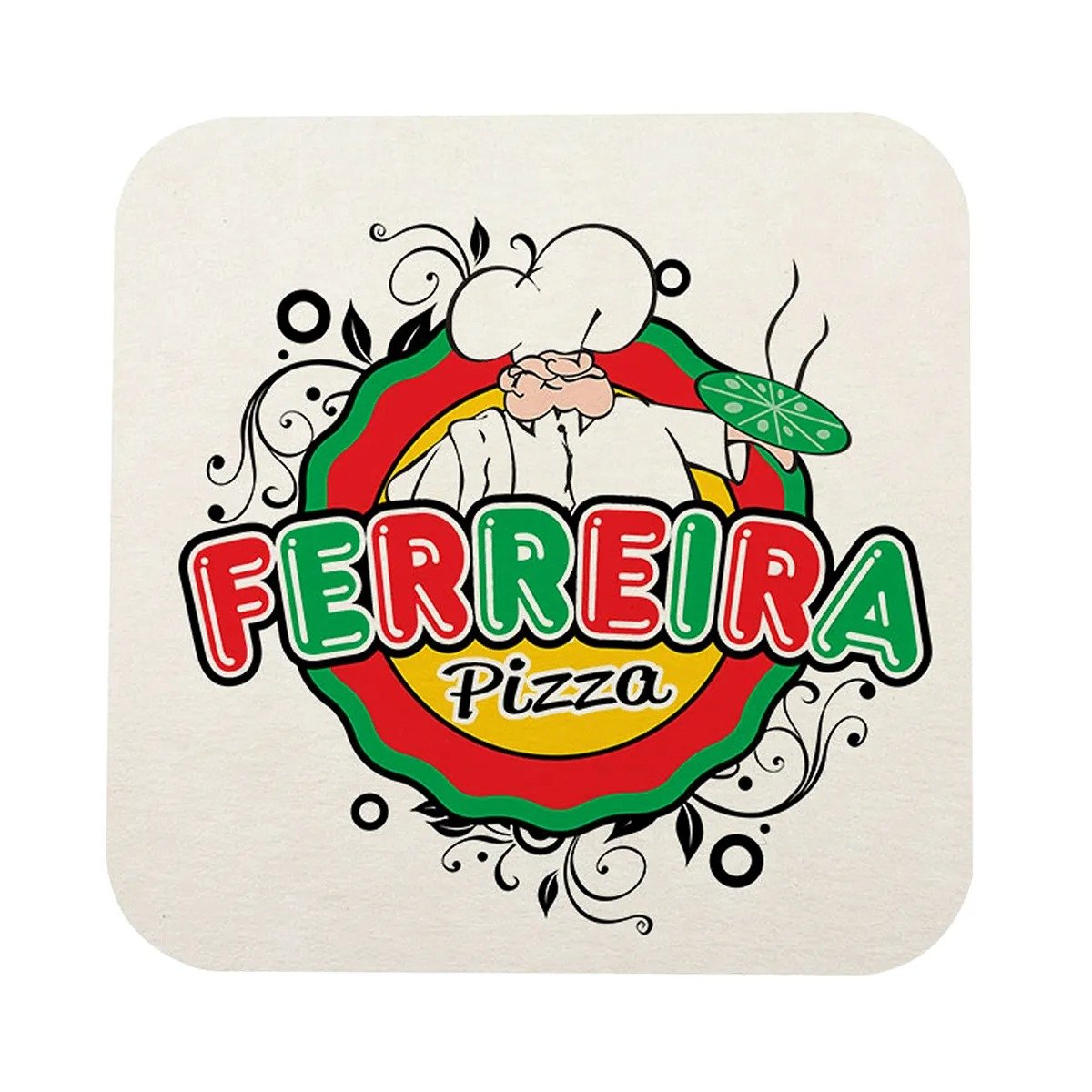 Full Color Process 40 Point Square Pulp Board Coaster