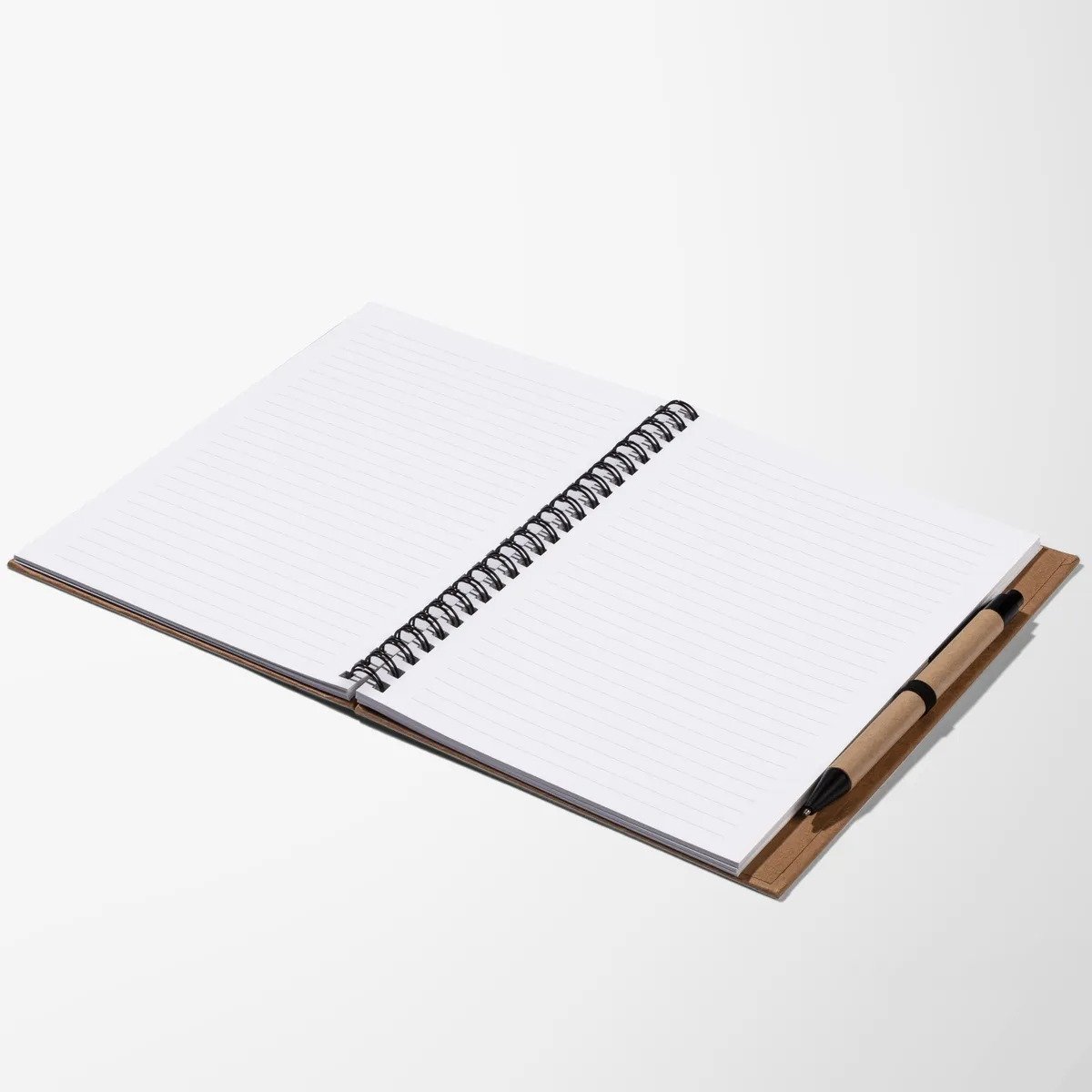 Eco 8.6 X 6.5 Kraft Spiral Notebook and Pen - Image 5
