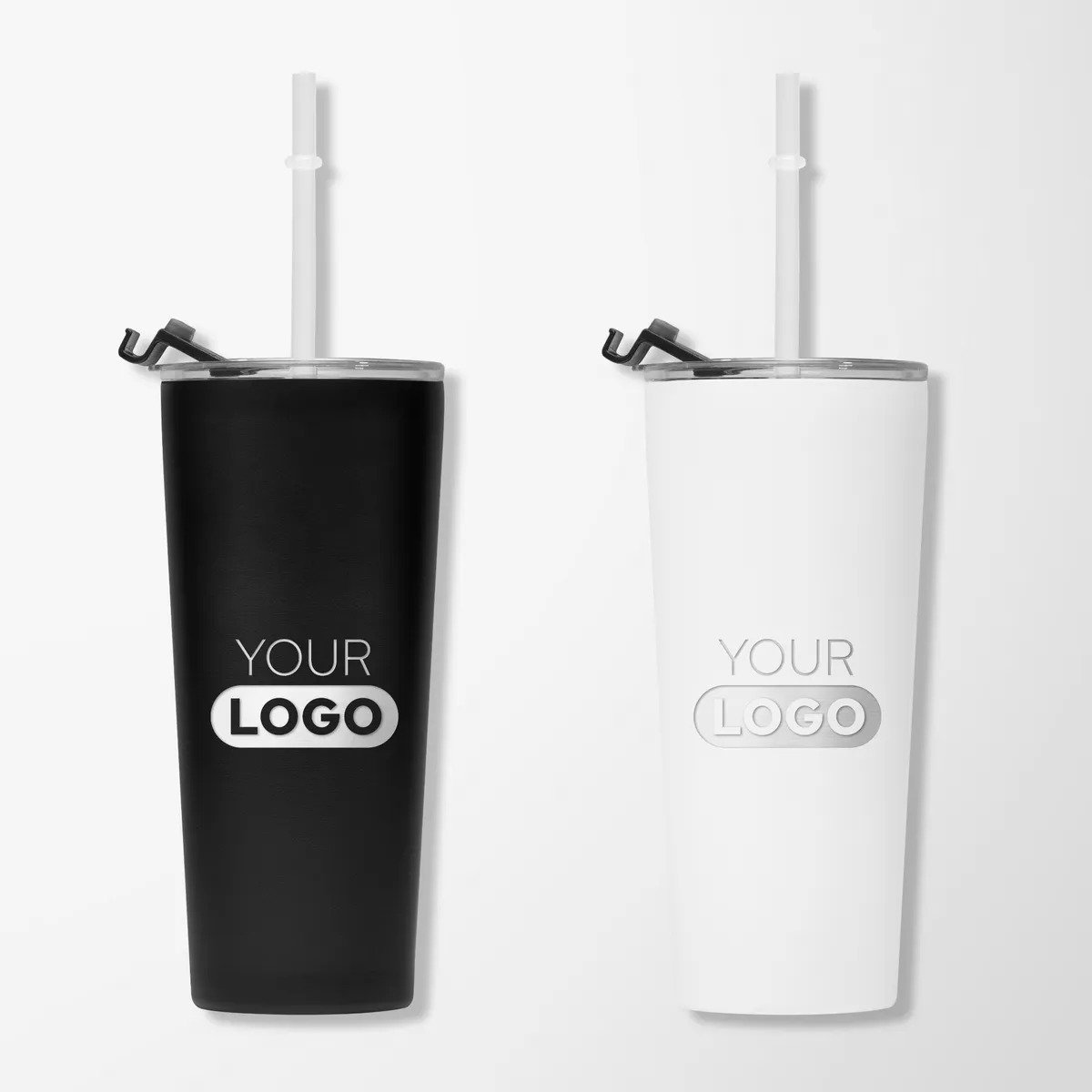 Engraved 22 oz. Stainless Steel Tumbler with Straw - Image 3