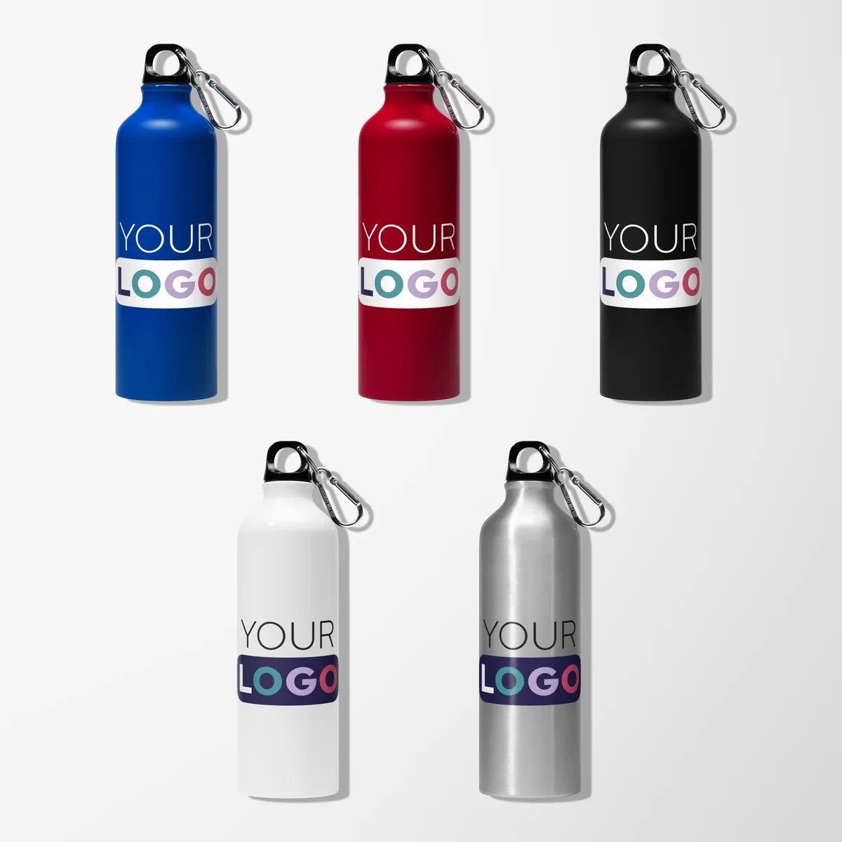 Full Color 26 oz. Aspen Water Bottle with Carabiner - Image 6