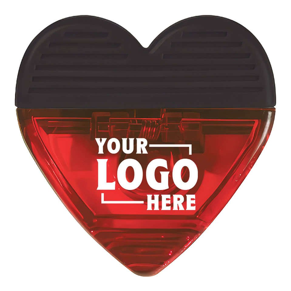 Heart Shaped Magnetic Clip with Grip