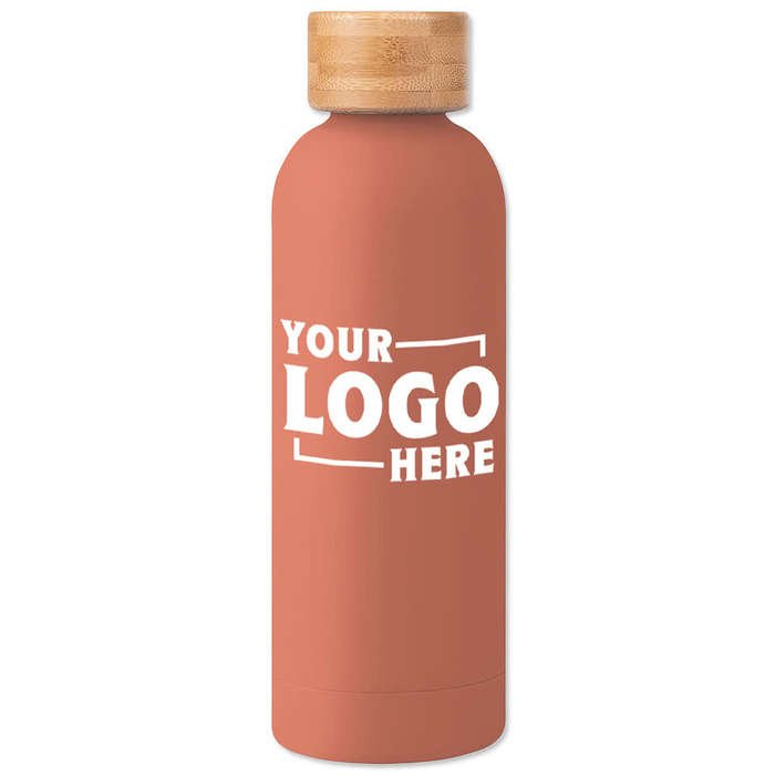 17 oz. Stainless Steel Water Bottle with Bamboo Lid - Image 3
