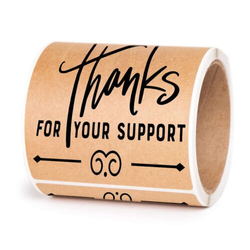 4" x 6" Brown Kraft Paper Rectangle Roll Labels