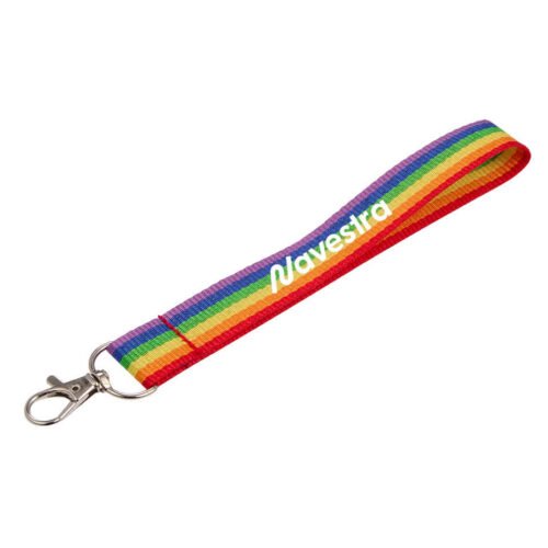 Rainbow Recycled Wrist Lanyard