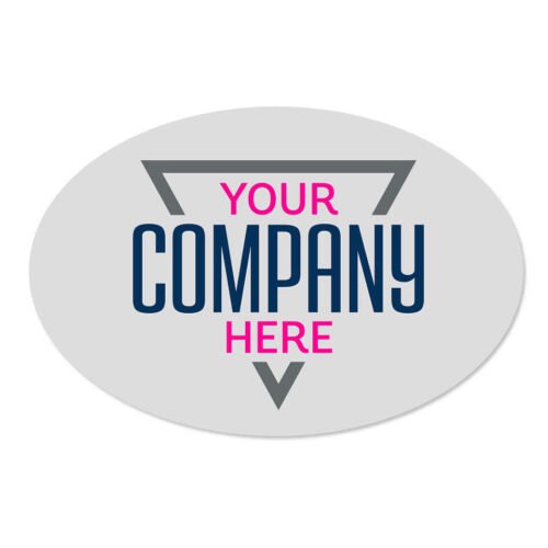 6 in. x 4 in. Oval Static Stick Window Cling