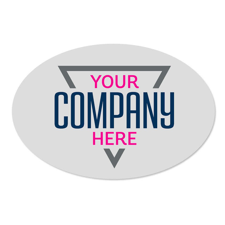 6 in. x 4 in. Oval Static Stick Window Cling