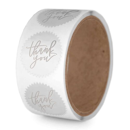 Embossed 1.5" Star Roll Labels (Roll of 500)