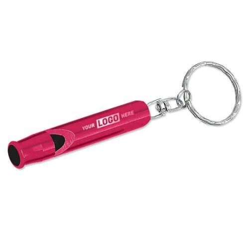 Laser Engraved Safety Whistle Keychain