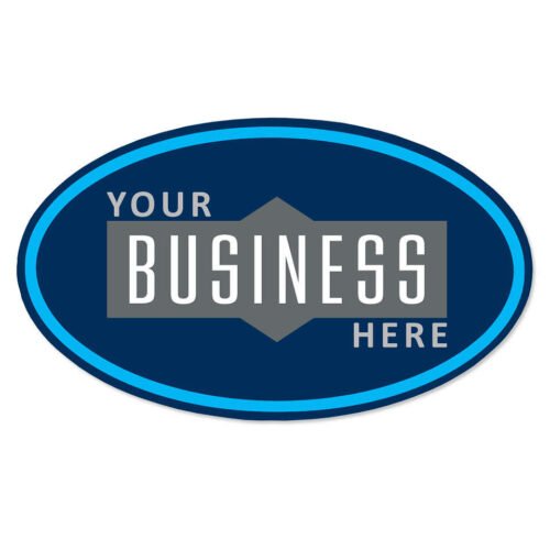 5.75 in. x 3.375 in. Oval Car Magnet w/ contrast trim