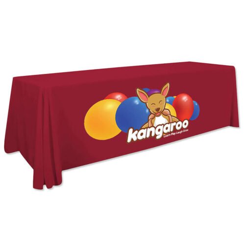 Full Color 8' LazerLine Throw Tablecloth