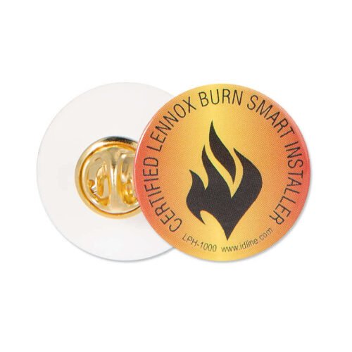 Full Color 1" Round Laminated Plastic Lapel Pin