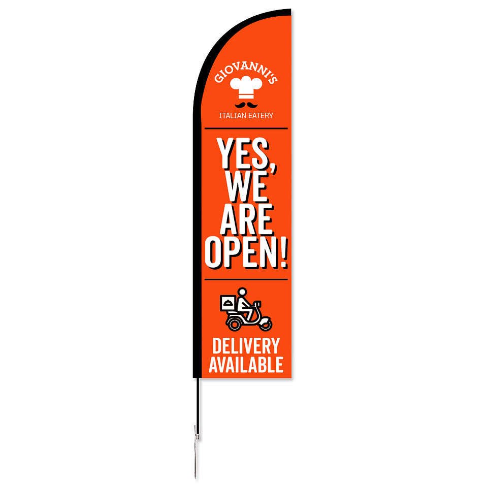 Full Color 8' Feather Flag with Ground Stake - Image 2