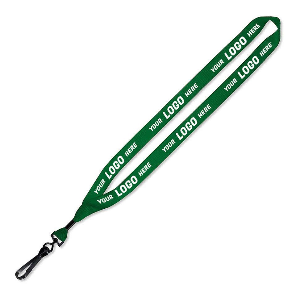 Recycled Lanyard with Metal Crimp and Swivel Hook