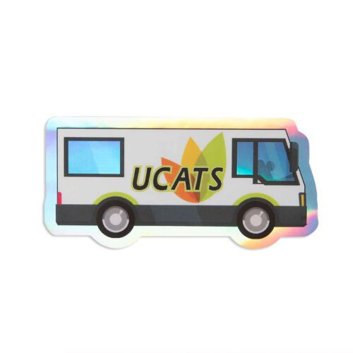 Holographic 3 in. Die Cut Sticker With Border