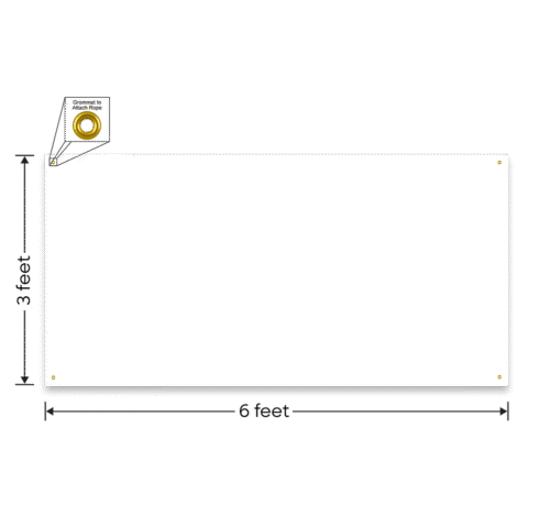 Full Color 6' x 3' Polyester Banner