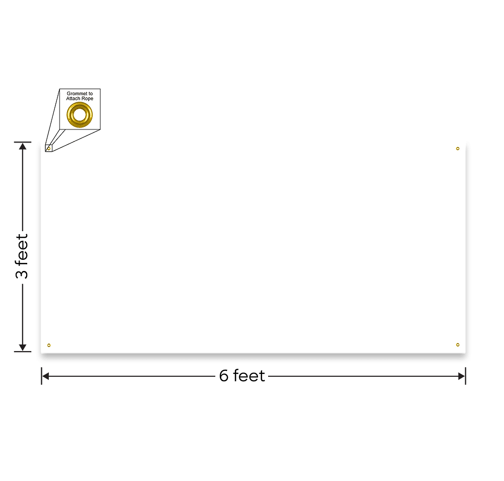 Full Color 6' x 3' Polyester Banner