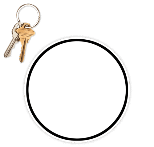 5.5 in. Circle Car Magnet w/ contrast trim