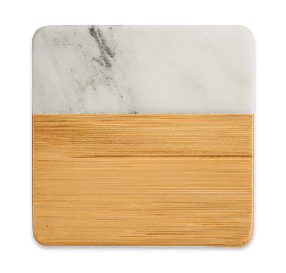 Laser Engraved Marble and Bamboo Coasters - Image 3