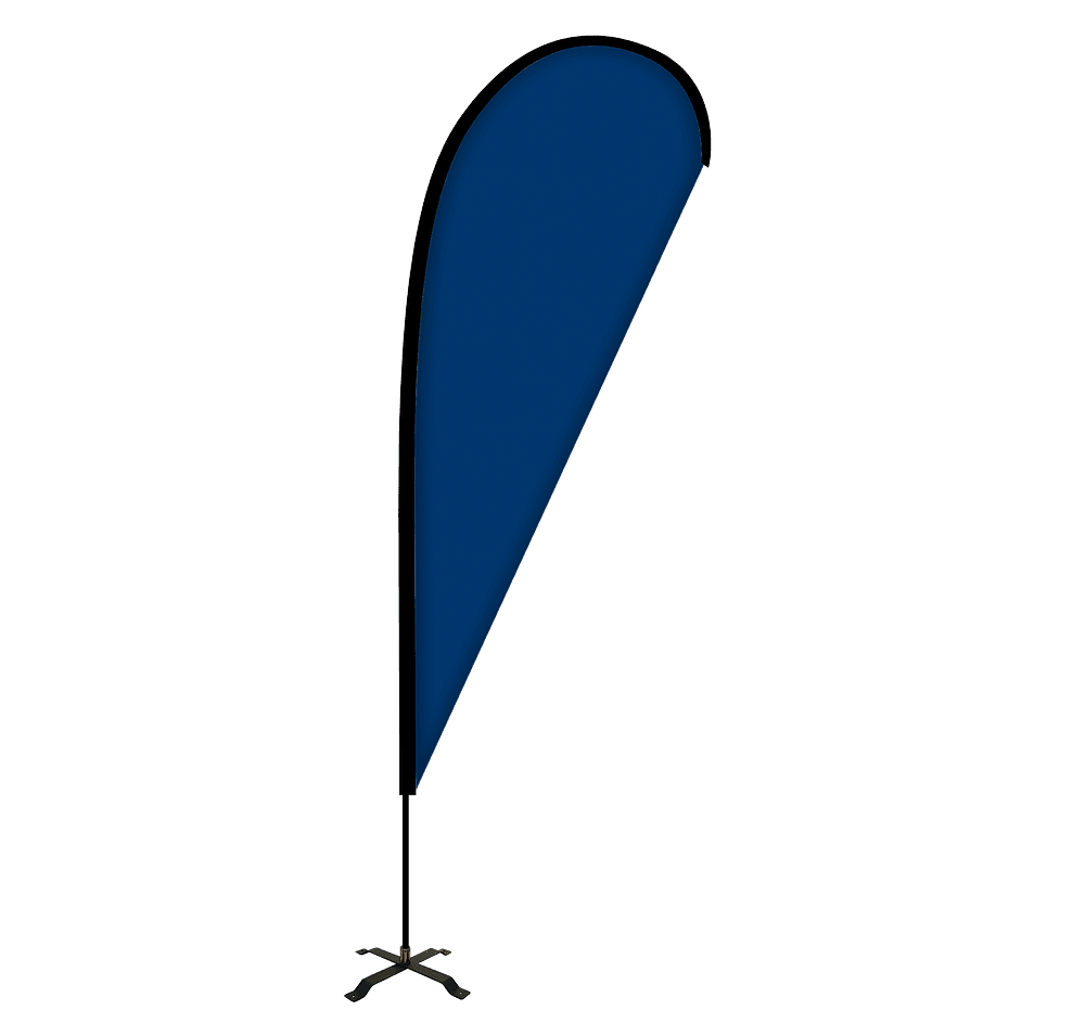 2' x 6' Portable Teardrop Flag with Cross Base - Image 2