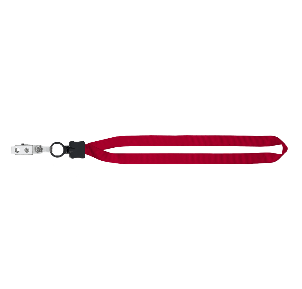 Lanyard with Plastic O-Ring and Metal Bulldog Clip - Image 2