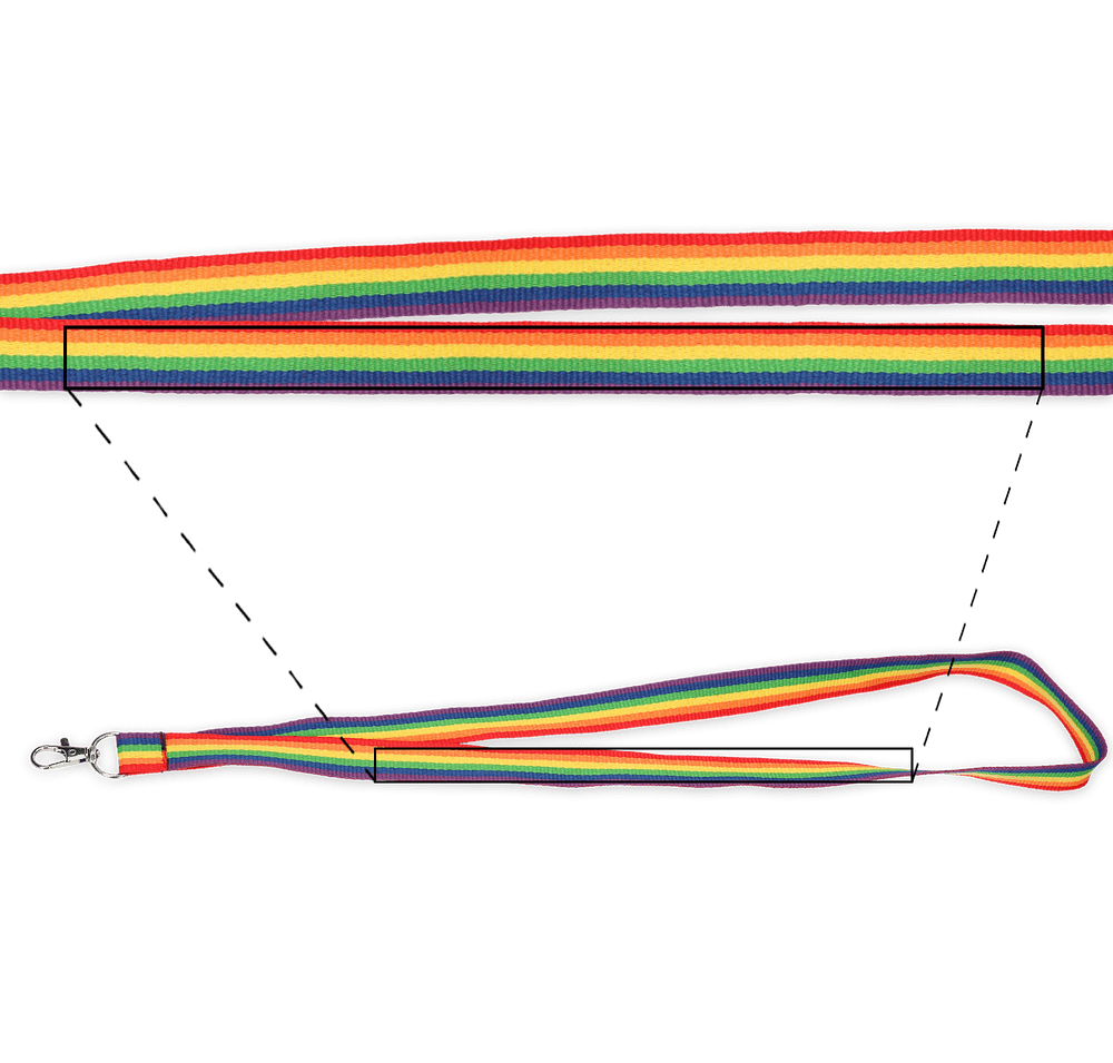 Recycled Polyester Rainbow Lanyard - Image 2