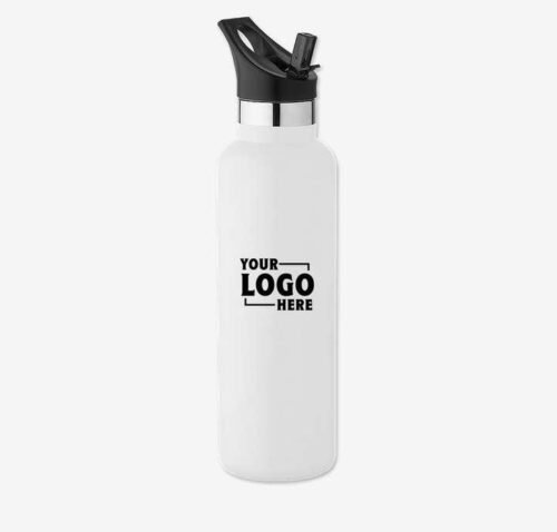 20 oz. Water Bottle with Screw Top , Flip-Top Straw Lid