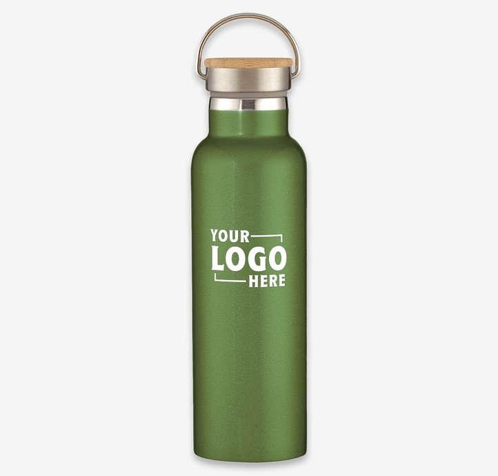 21 oz. Tipton Stainless Steel Water Bottle with Bamboo Lid - Image 5