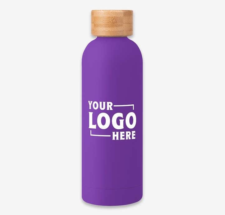 17 oz. Stainless Steel Water Bottle with Bamboo Lid